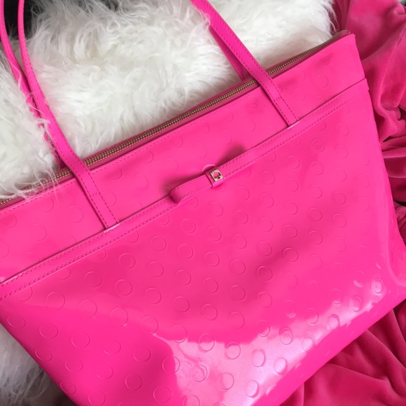 Kate Spade pink handbag with zip top - Picture 2 of 15